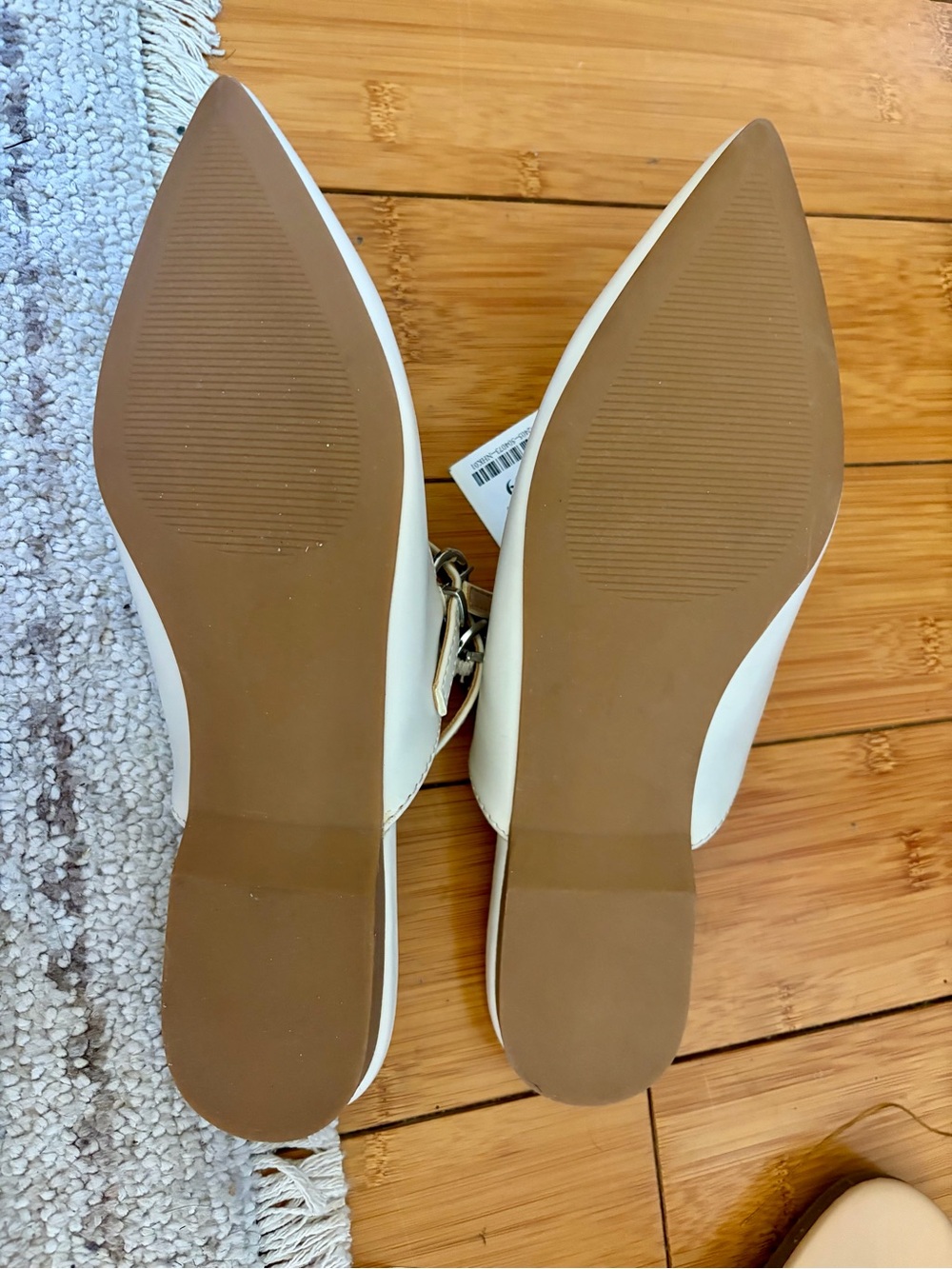 Steve Madden Cream Pointed Double-Strap Mary Jane Mules - Picture 3 of 3